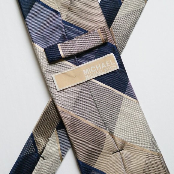 MICHAEL KORS - Blue/Bronze Striped Tie